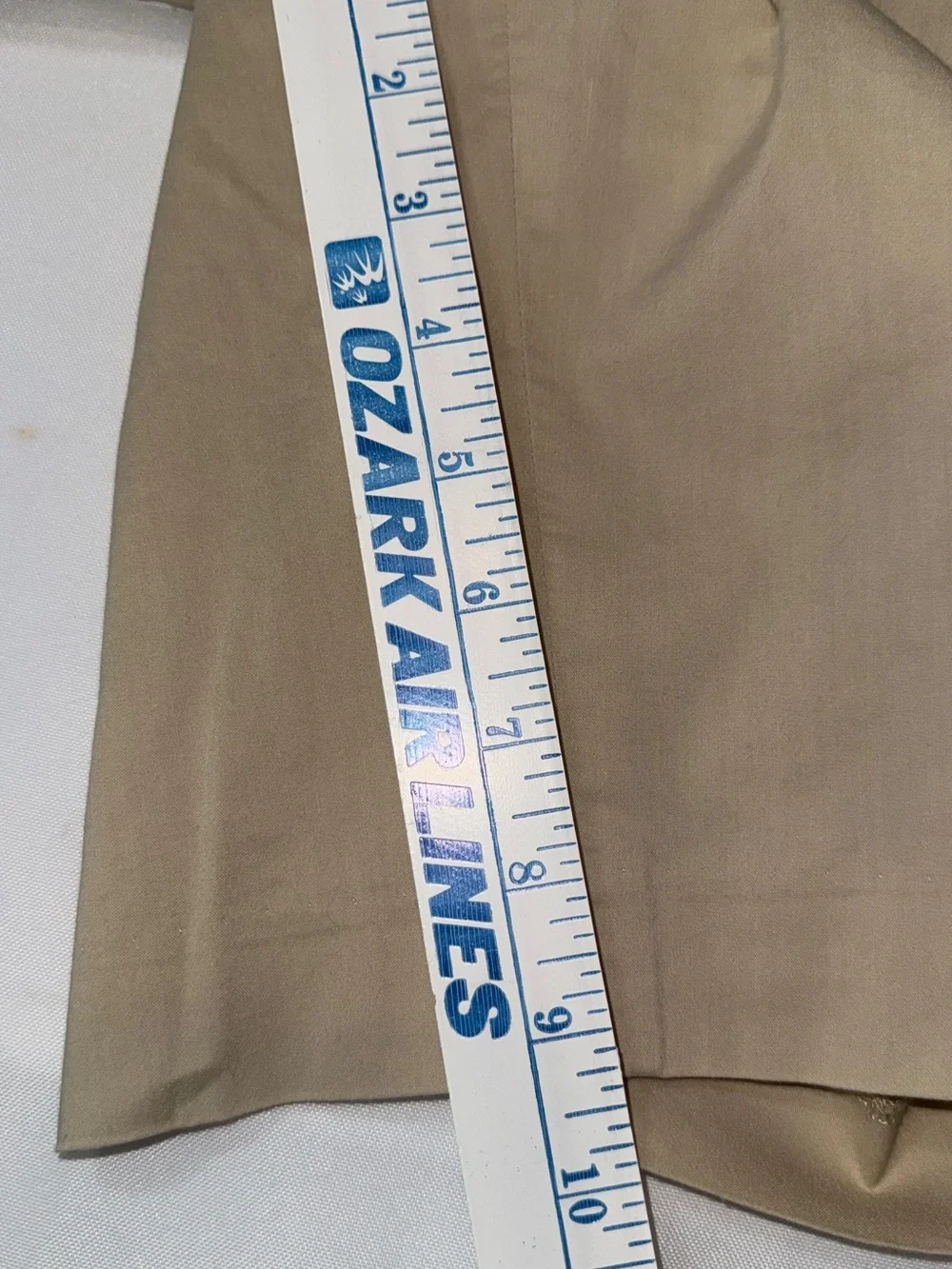 Lilly Pulitzer Palm Beach Fit Beige Chino Shorts with Pink Trim - Picture 5 of 5